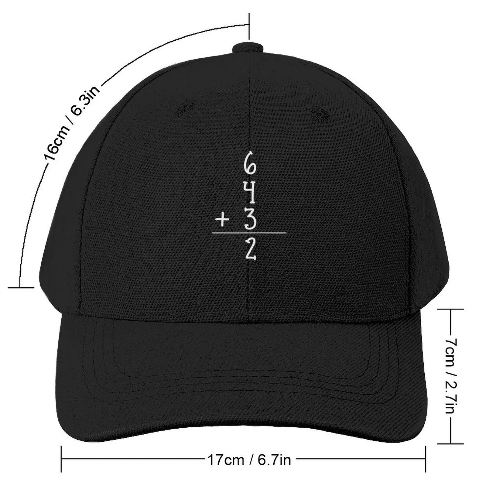 Casquette de baseball personnalisée pour hommes et femmes, double jeu, 6 + 4 + 3 = 2, double jeu de maths, cadeau de joueur de baseball amusant, chapeau de plage