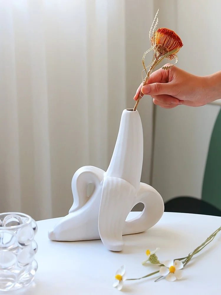

Ceramic Vase Abstract Art Arrangement Container Room Dining Table Interior Decoration