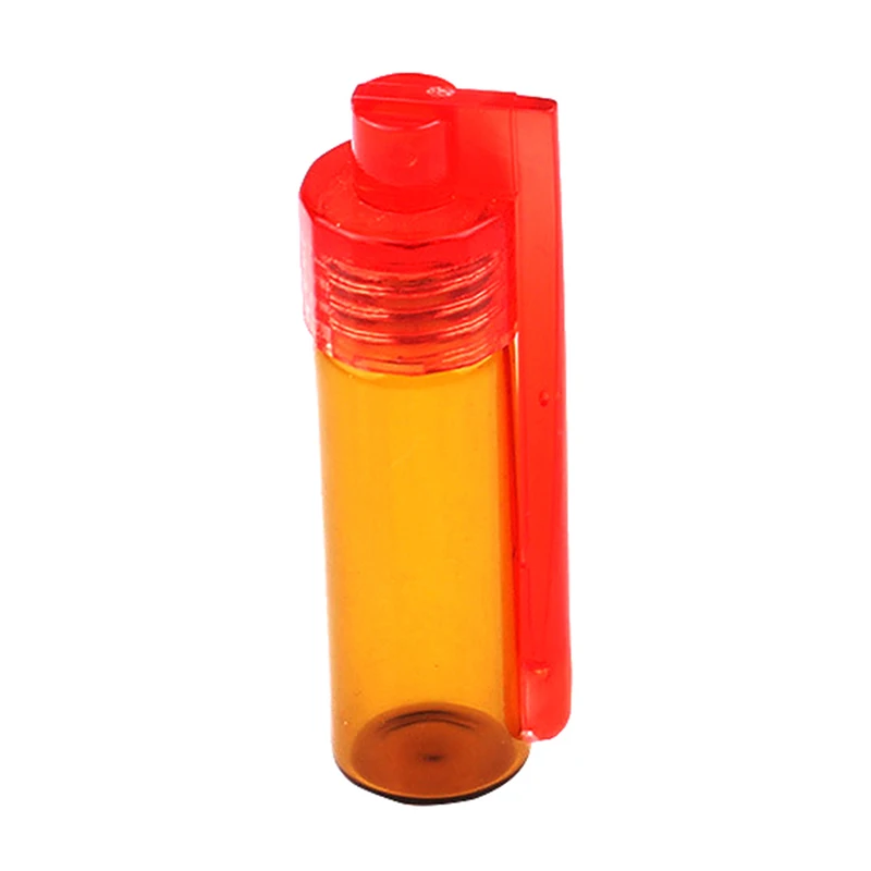 Portable Pill Storage Glass Round Bottle Sealed Waterproof Pill Case Random Color