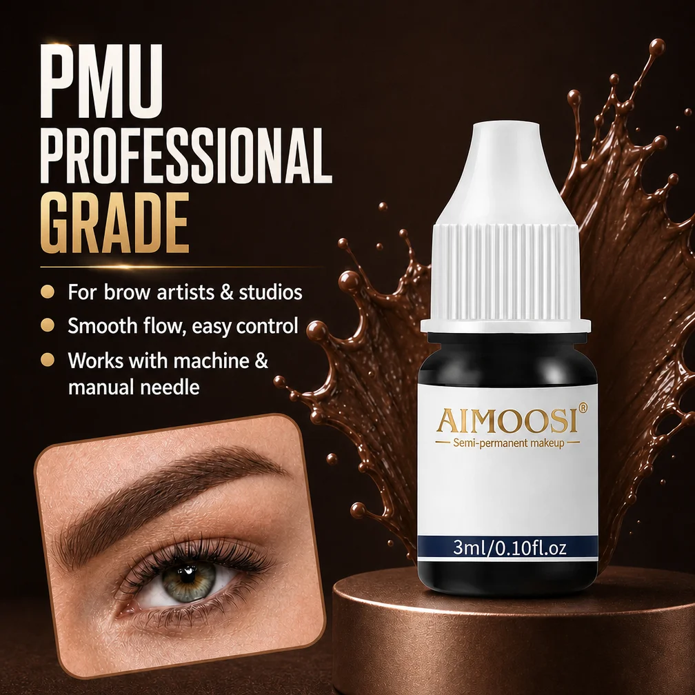 AIMOOSI  Eyebrows Tattoo Inks for Semi Permanent Makeup Professional Organic Microblading Ink Long-lasting Pigments 3ml