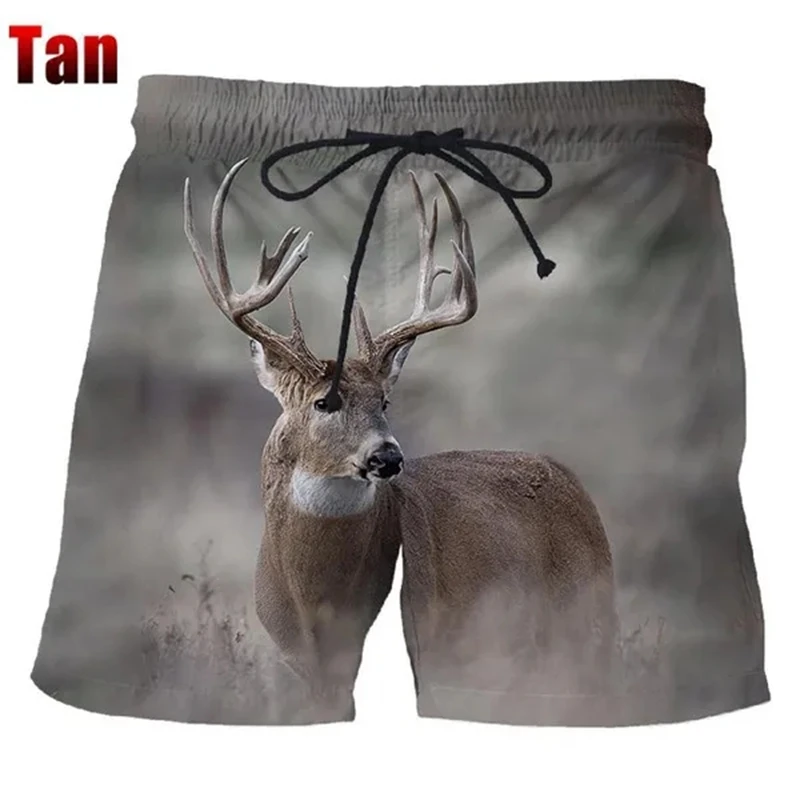 U.S. Flag Plum Deer Shorts Pants Men 3D Printed Swimsuit homme 2023 Summer Swim Trunks Beach Shorts homme Sport Gym Ice Shorts