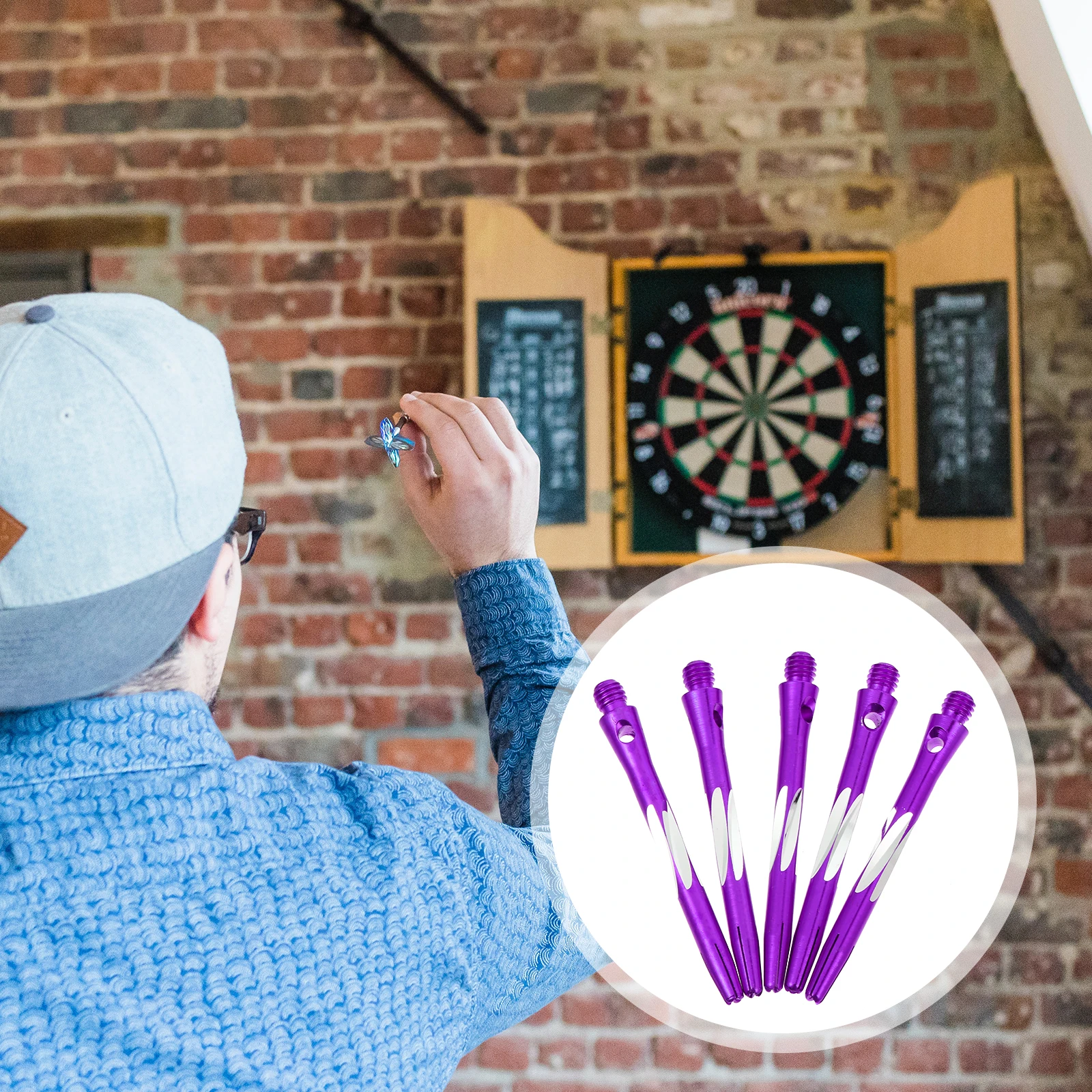 

5 Pcs Dart Rod Accessories for Stable Flight Aluminum Shafts Alloy Professionals Tight Grouping