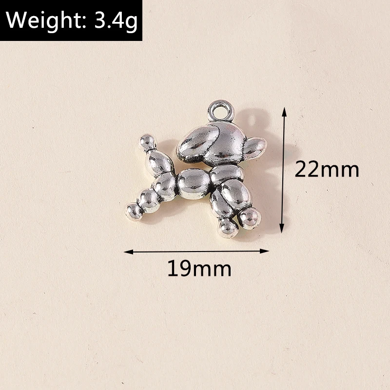 Leslie 10 Stück silberfarbene Metall-Tier-Anhänger, Legierung, Eule, Hund, Spinne, Elefant, Charms, DIY-Schmuckherstellung, Halsketten, Armband, Basteln – Detail 23