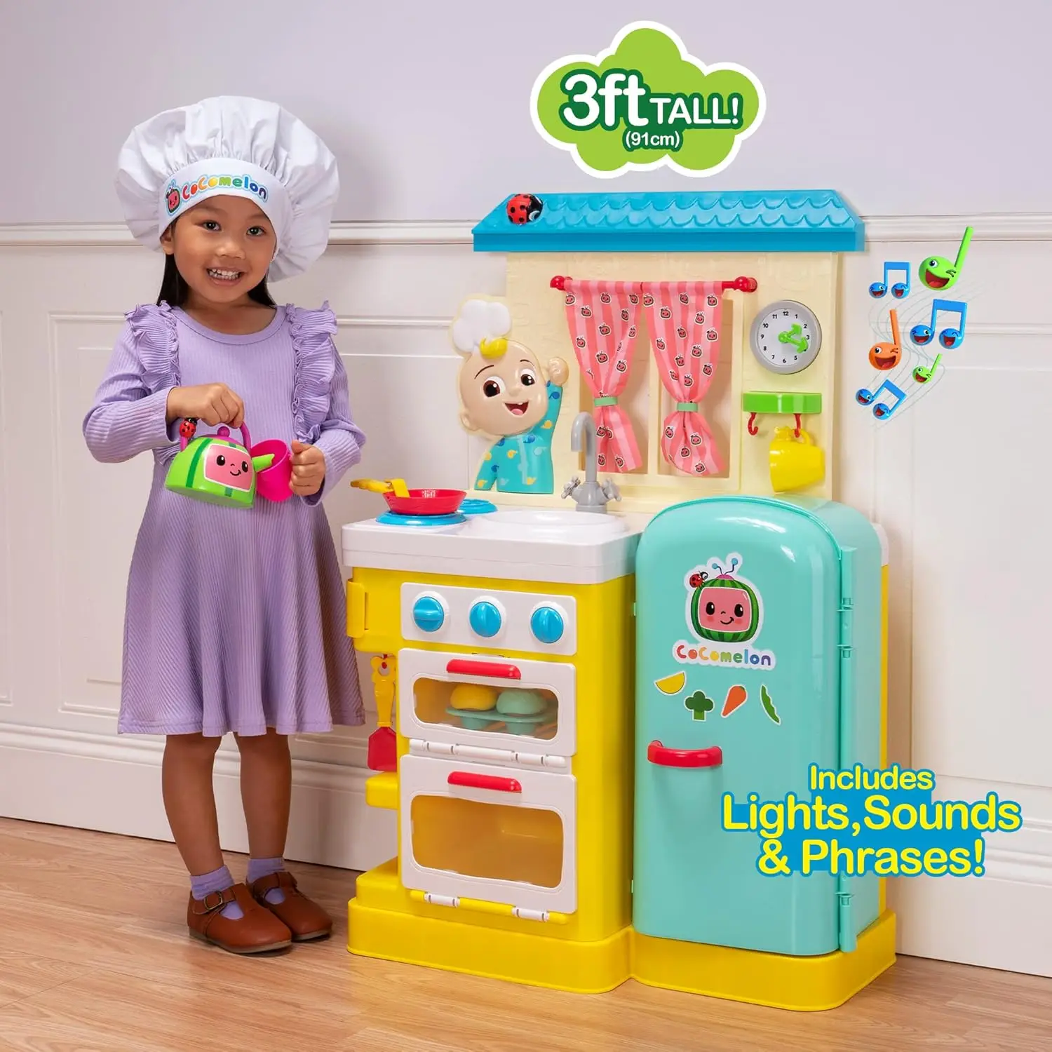 Deluxe Feature Roleplay, Little Kitchen - Includes Interactive Kitchen Accessories - Toys For Kids And Preschoolers