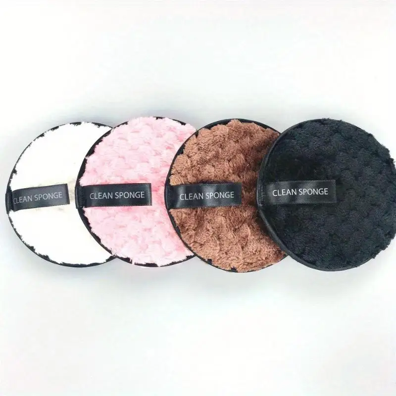 5Pcs Microfiber Cloth Pads Makeup Remover Face Towel Cleansing Cloth for Powder Puff
