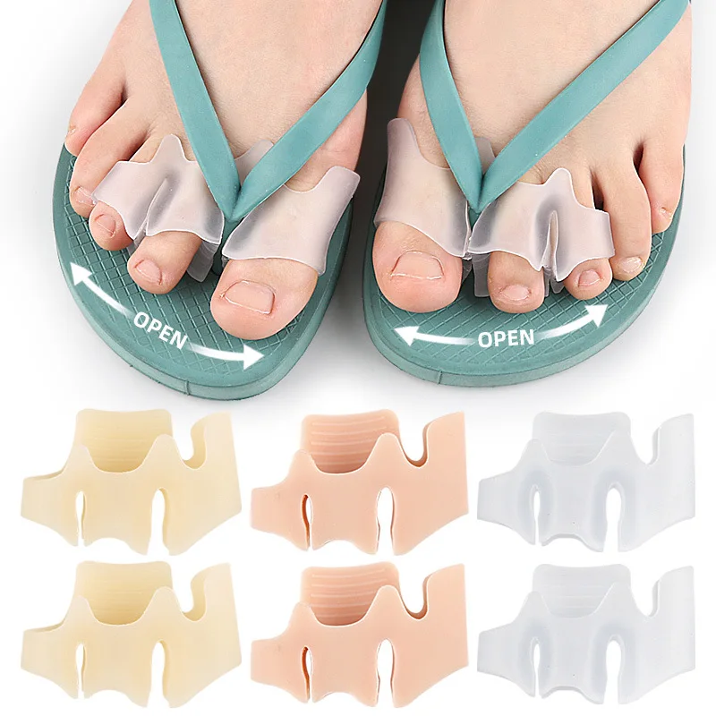 Forefoot Pad Three Hole Flip-flop Toe Separator For Slippers Anti Abrasion Foot Pads Bunion And Toe Overlap Separator