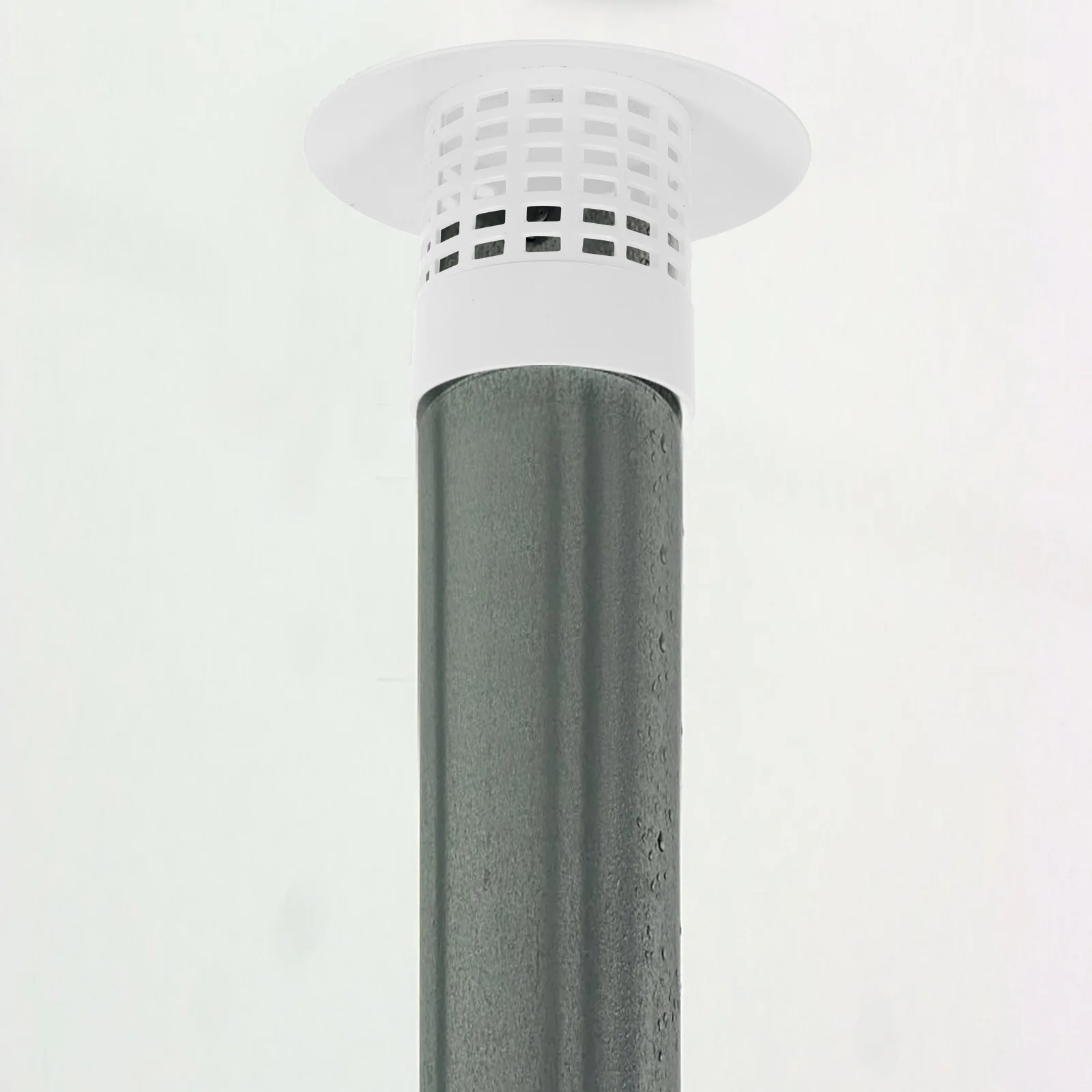 

Durable 75mm PVC Chimney Cap Rainproof Cover for Camping Wood Stoves Plastic Flue Vent Top Roof Protection