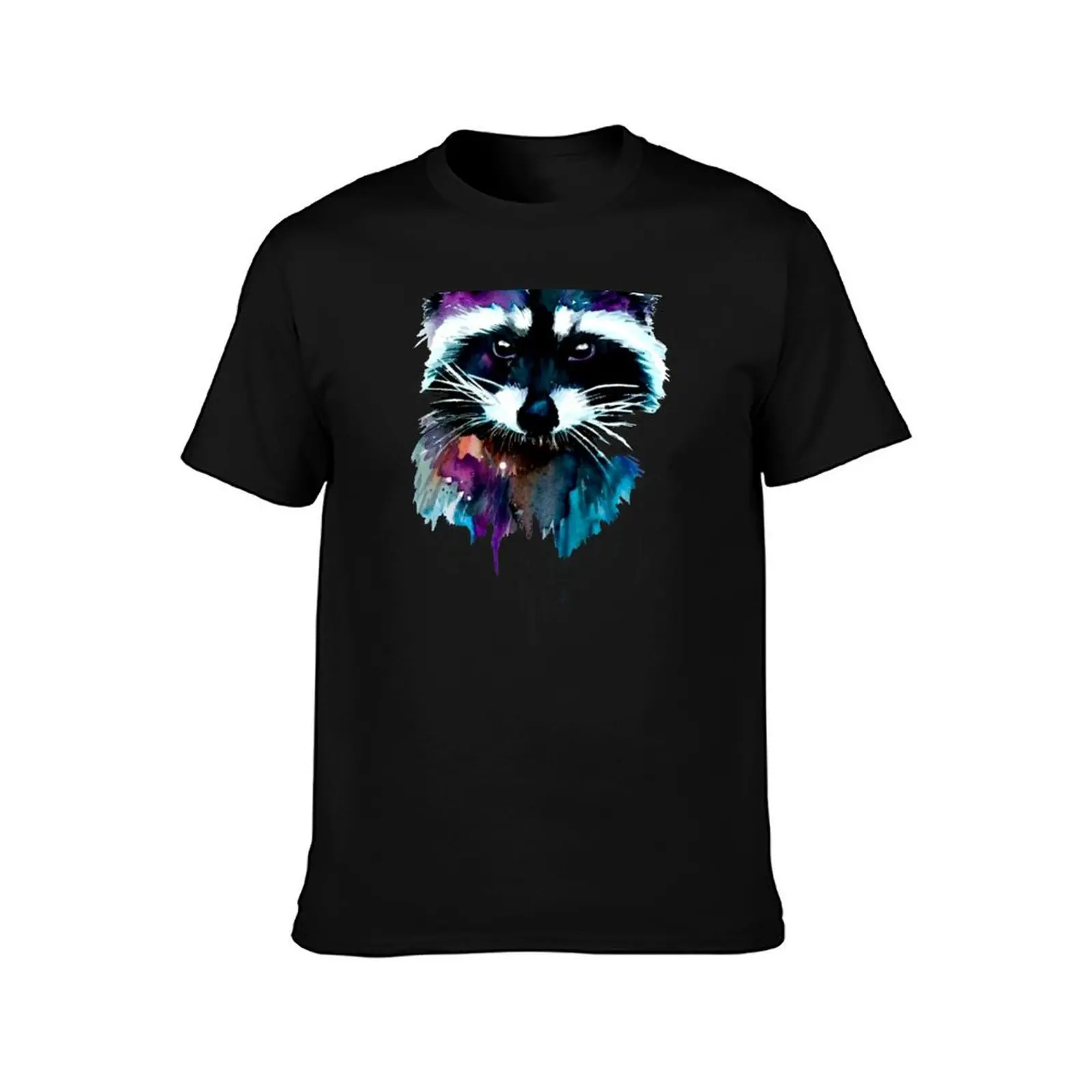 Cute colourful Racoon graphic illustration nature animal lover gift t shirt or mask T-Shirt Summer Festival T-Shirt