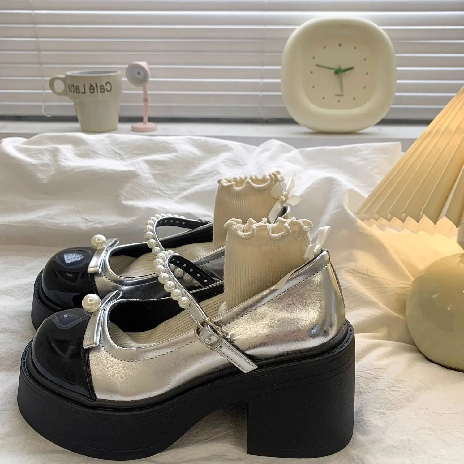 

​Vintage Mary Jane Women 2025 Spring Summer Thick Heel Chunky Sole Shoes Genuine Leather Retro Elegant​ Match Skirts Loafers