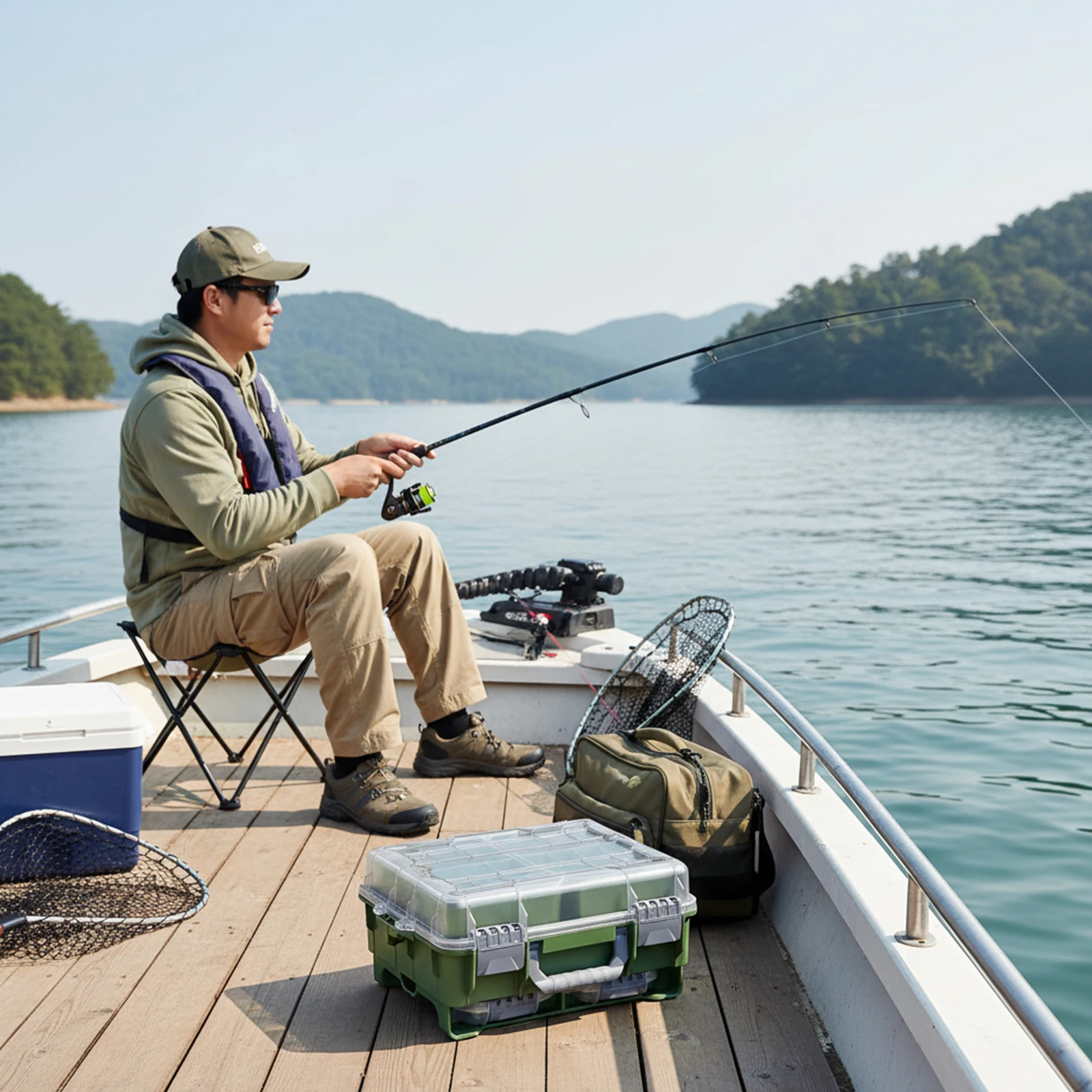 

Universal Fishing Tackle Box Removal Inside Design for Fishing Gifts (Green)