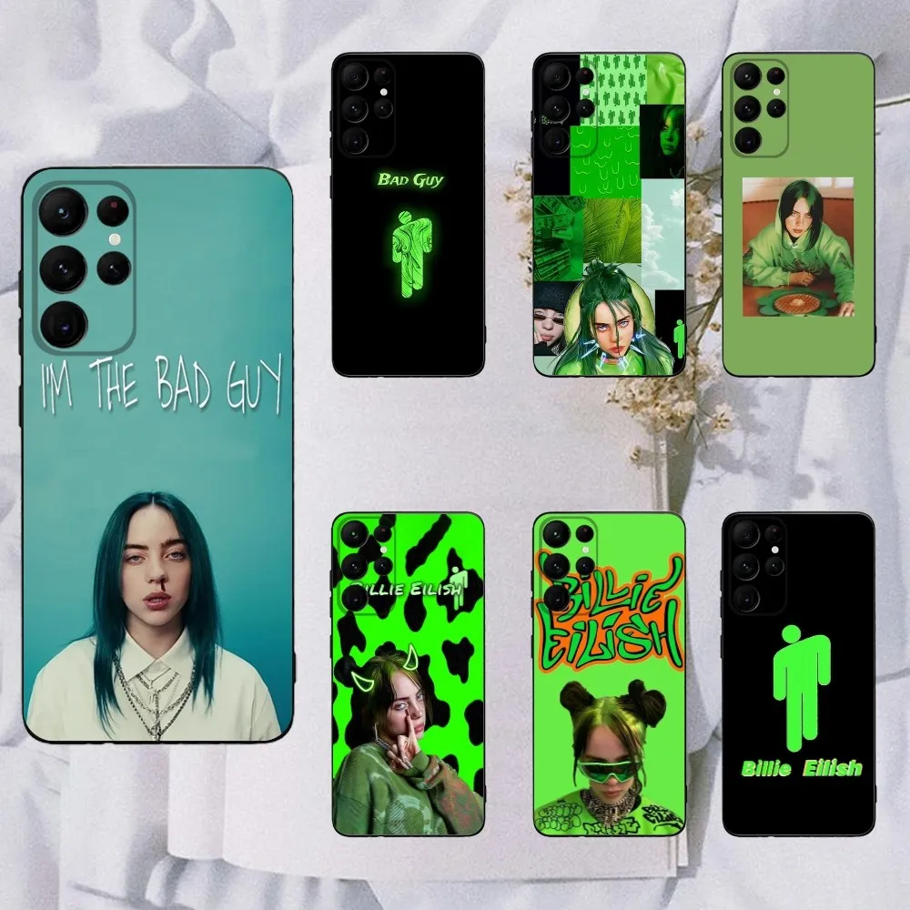 Custodia per telefono B-Billie Bad Guy per Samsung Galaxy A20, A21s, A22, A31, A32, A52, A53, A72,73, A80, A91 Cover nera morbida