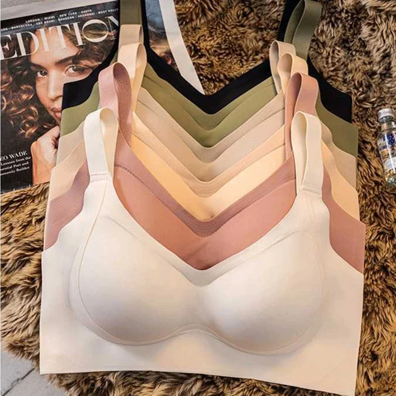 

M-3XL Large Shoulder Straps and Small Breasts Gathered Bra for Women Without Steel Rings and Traces High-quality Bra