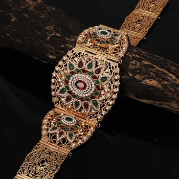 Moroccan large size belt Arab Dubai wedding bridal belt Muslim ladies robe dress waist chain free shipping