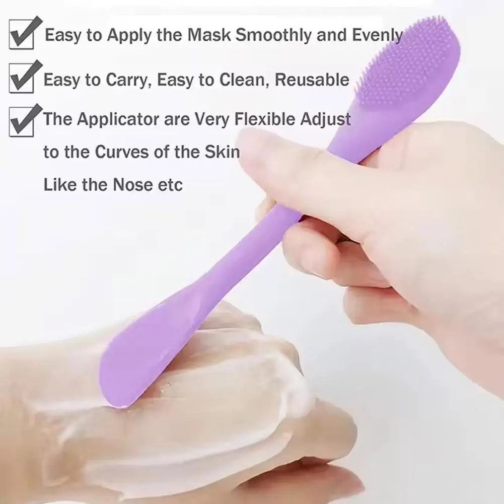 2 em 1 ferramenta de remoção de cravo facial espátula facial nariz removedor de cravo raspador de rosto de silicone para limpeza profunda ferramenta de cuidados com a pele