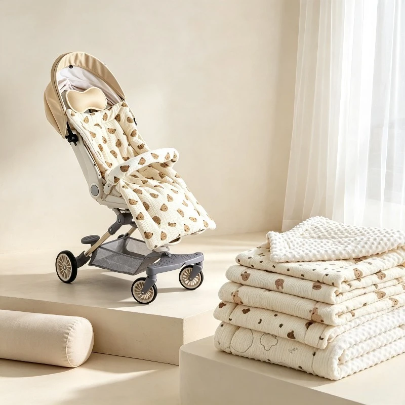 75x35cm Baby Stroller Mat Thick Soft Cotton Stroller Pad Universal Pram Cushion Keep Warm Kids