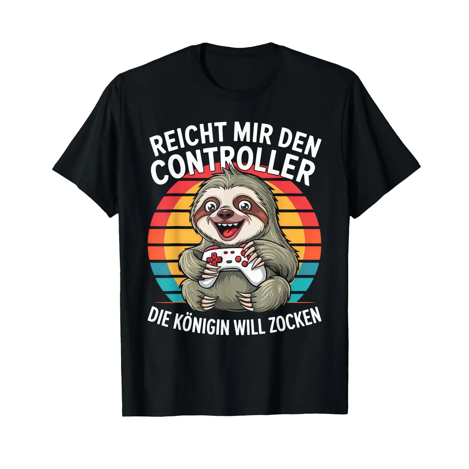 Zocken Reicht mir den Controller Faultier Konsole Gamer T Shirt vintage Washed homme Comfortable Stretched Slightly streetwear