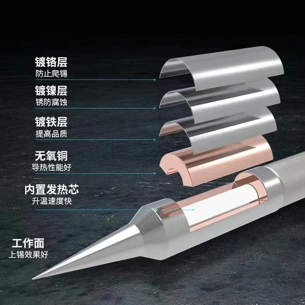 Mechanic C210 Soldering Iron Tips 210 Tips for JBC T210-A T210-NA Sugon T26/T26D Soldering Handle Soldering Station Welding Tip