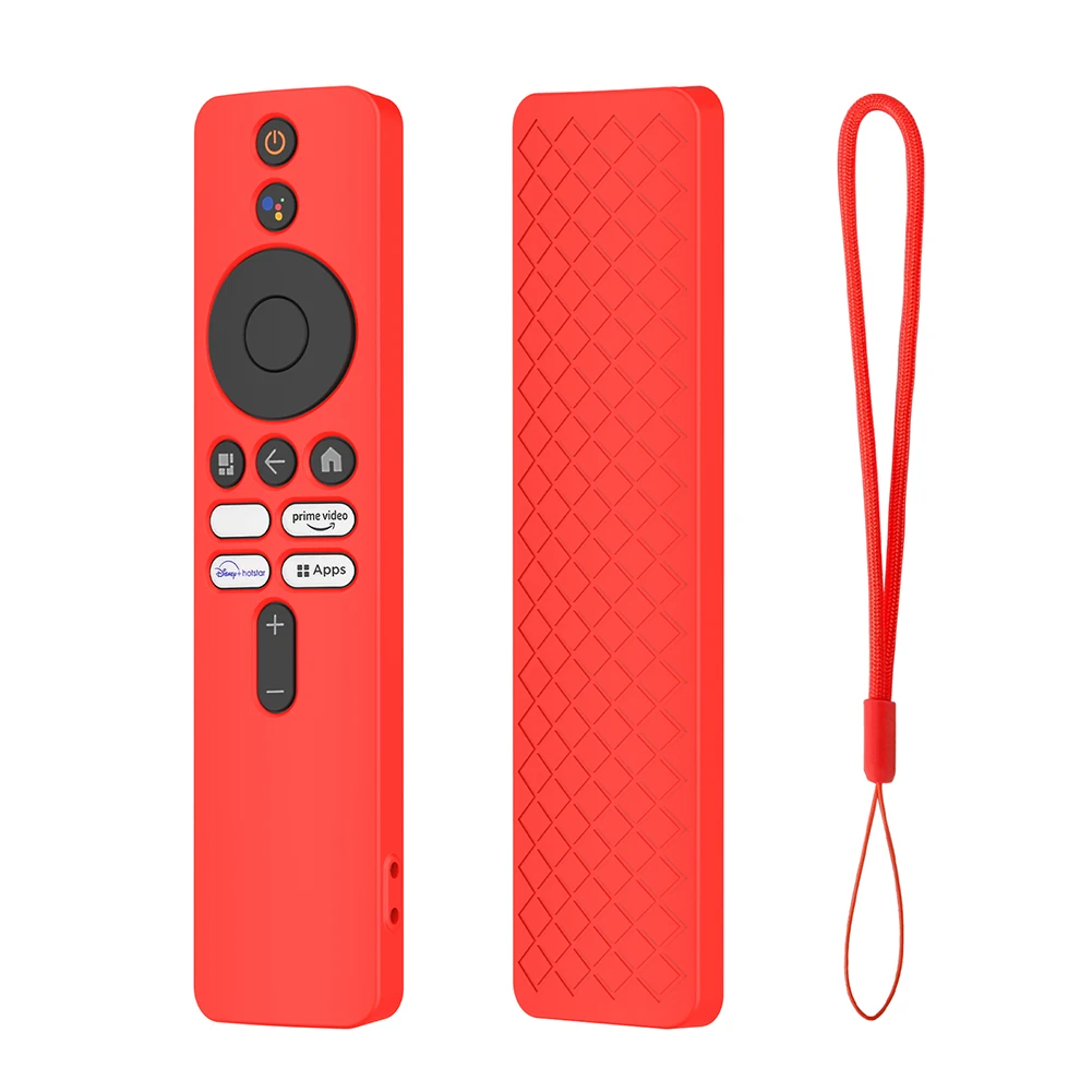 Protective Sleeve Silicone Remote Control Covers with Lanyard Shockproof Anti-Slip Accessories for Xiaomi 4K TV MiBoX 2nd Gen