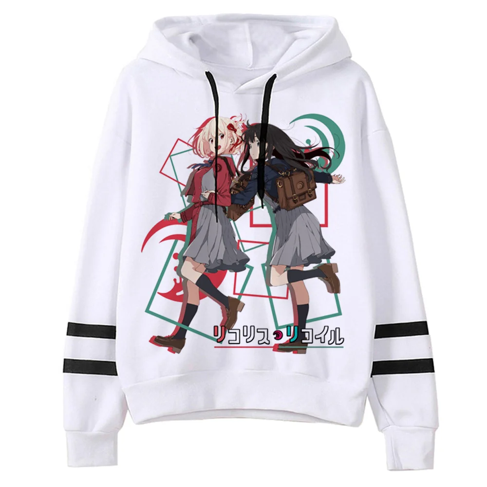 

Lycoris Recoil hoodies women anime Fleece anime aesthetic pulls women long sleeve top Hood