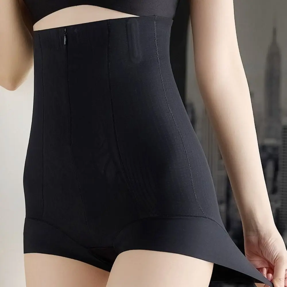 Ropa moldeadora de realce de glúteos para mujer, entrenador de cintura plana para vientre, ropa interior adelgazante, bragas moldeadoras de cintura alta con cremallera de alta elasticidad