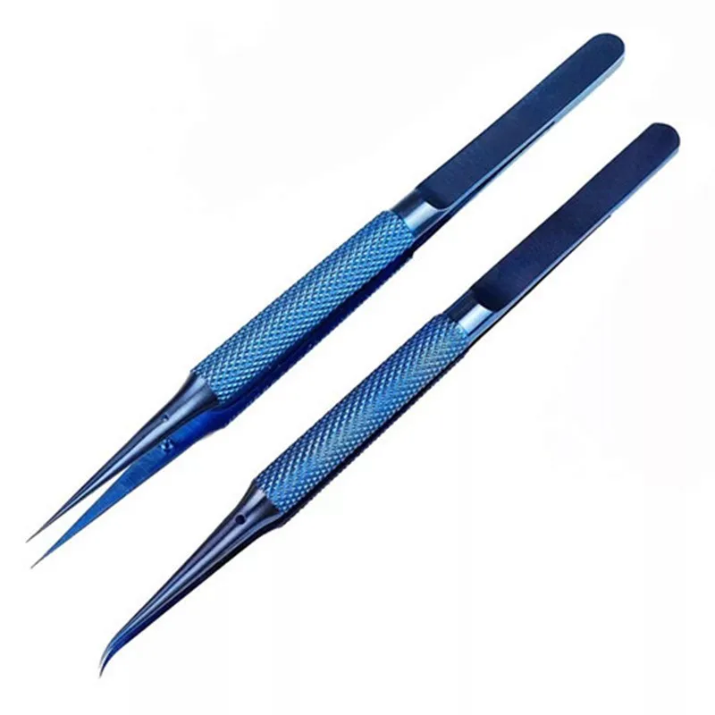 Titanium alloy flying wire tweezers eyelash clips mobile phone repair stainless steel tweezers curved tweezers