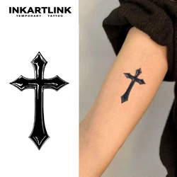 3 pcs Cross Temporary Tattoo,Lasts To 15 Days New Technology Magic Waterproof Semi Permanent Sticker.
