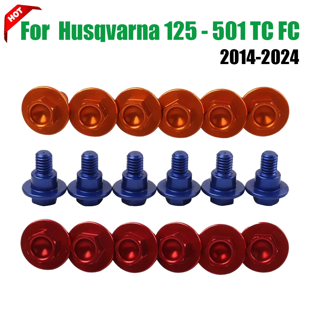 

Motorcycle Accessories M6*12 Front Fork Guard Bolt Screws For Husqvarna 50 65 85 125 150 250 300 350 450 501 FE FS TX FX 14 - 24