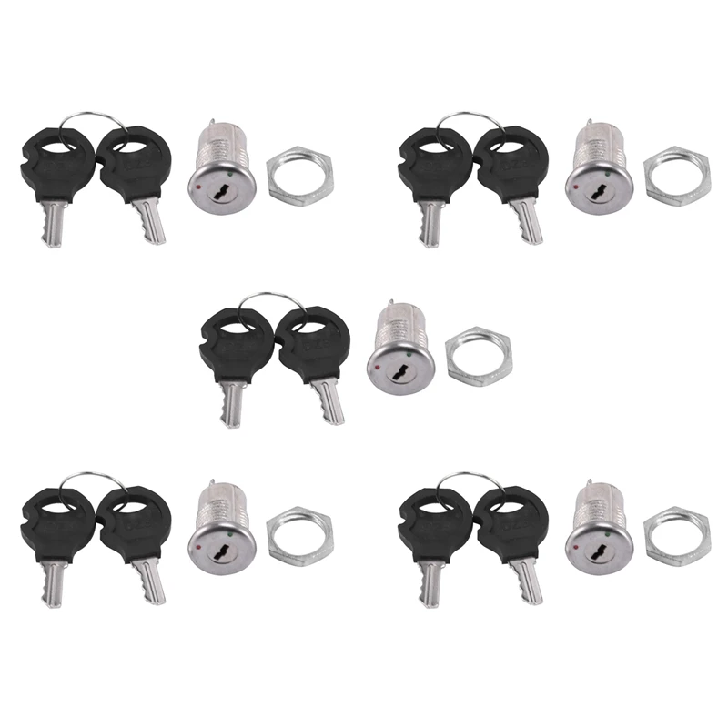 5X On Off Two Terminals Keyswitch Keylock Switch W Keys