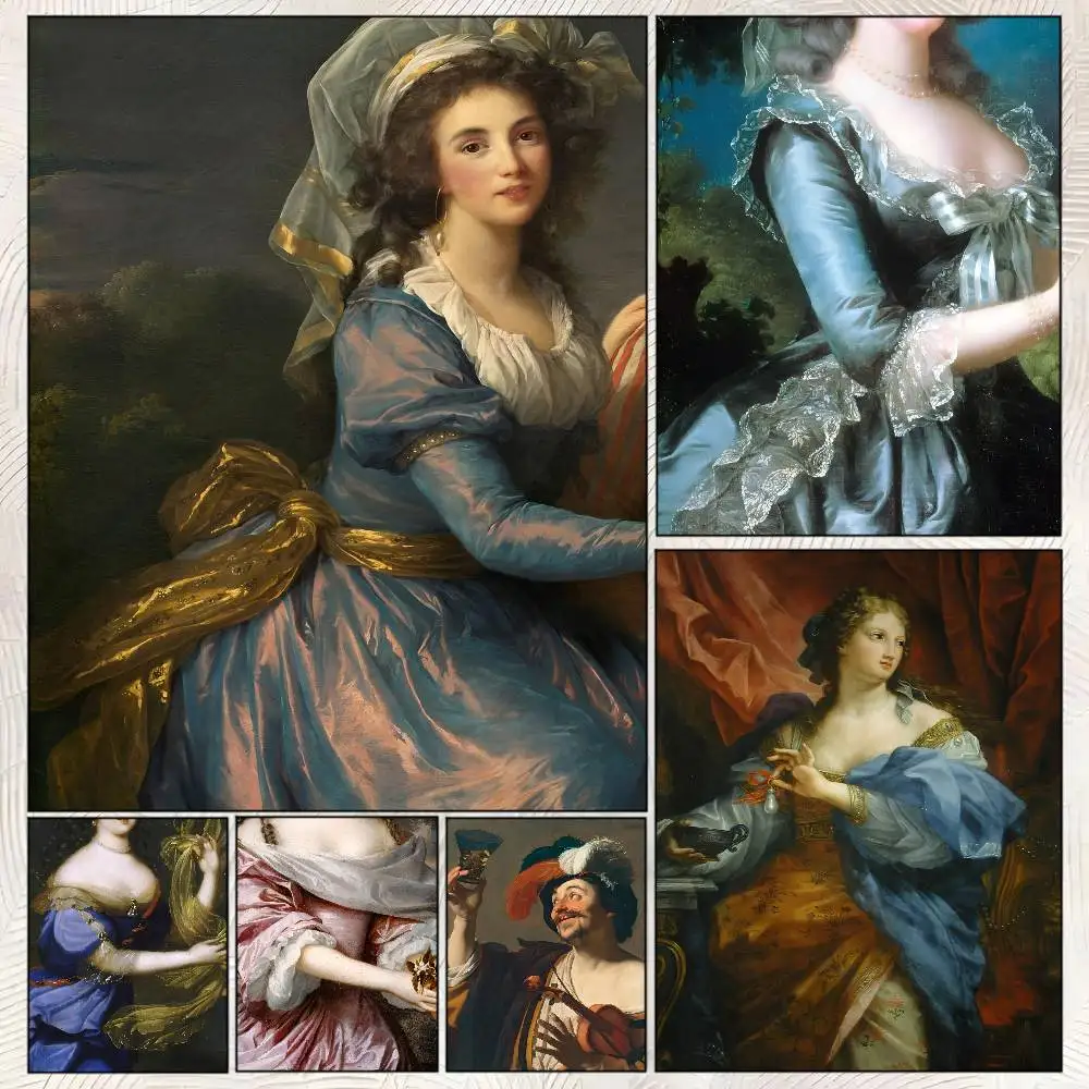 Renaissance Art Painting Pattern Classic Movie Poster Self-adhesive Art Room Entrance Restaurant Wall Decor Art Painting