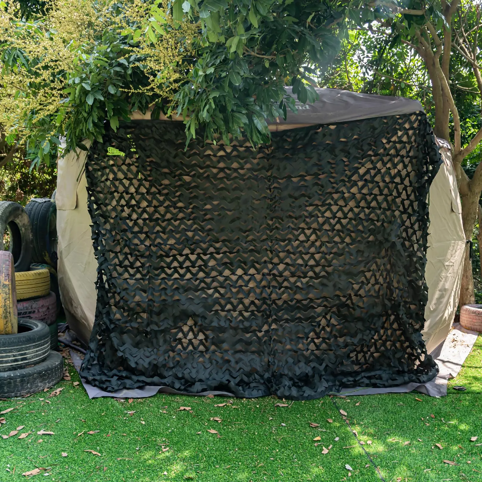 Large Camouflage Net Black Customized 4m*4 5x5 6x6 7*7 8x8 10x10 Sun Shade Sail Shelter Camo Netting Garden Tent Awning Canopy