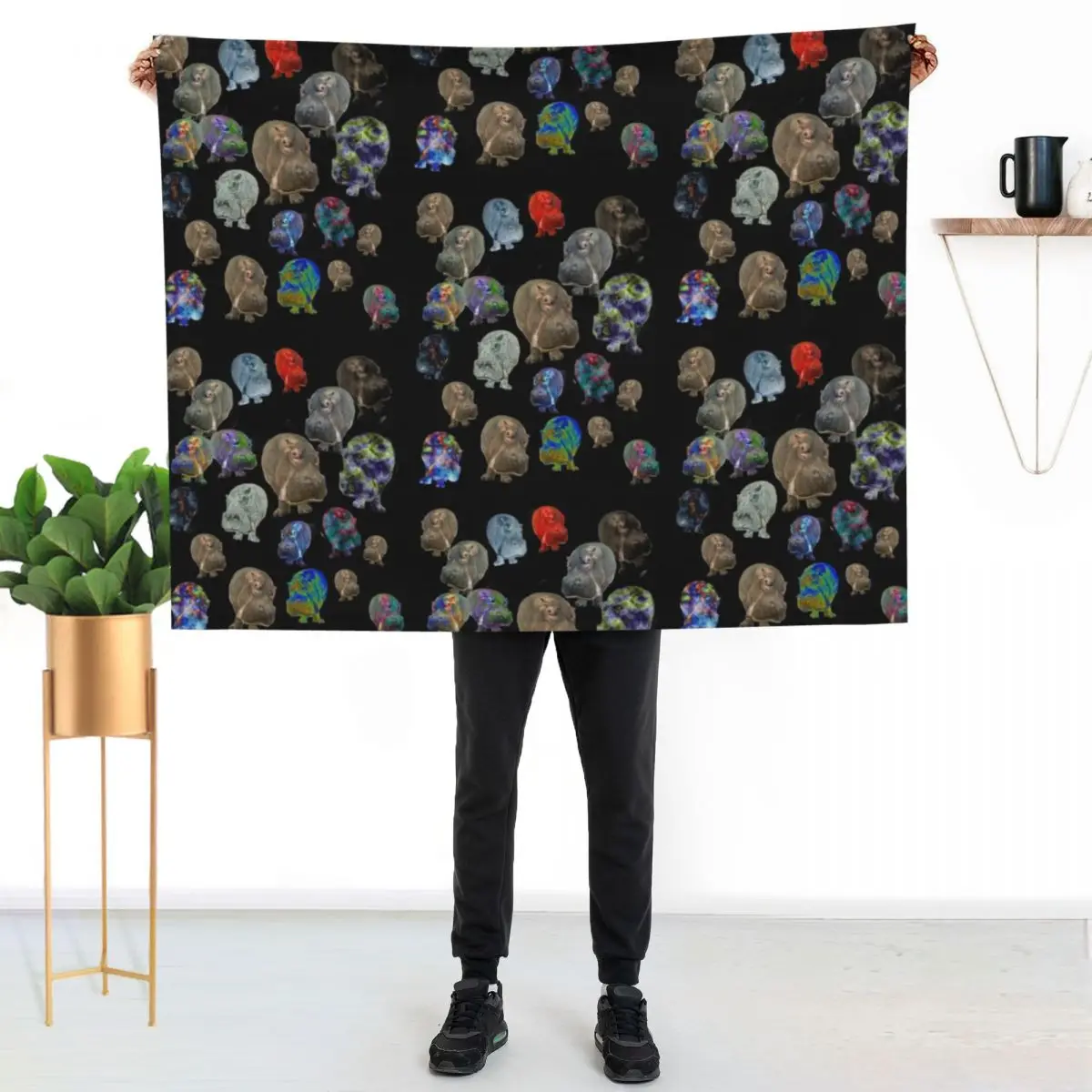 Crazy Hippo Multiplied Throw Blanket warm for winter Bed covers Luxury Designer for winter Summer Winter beds Blankets