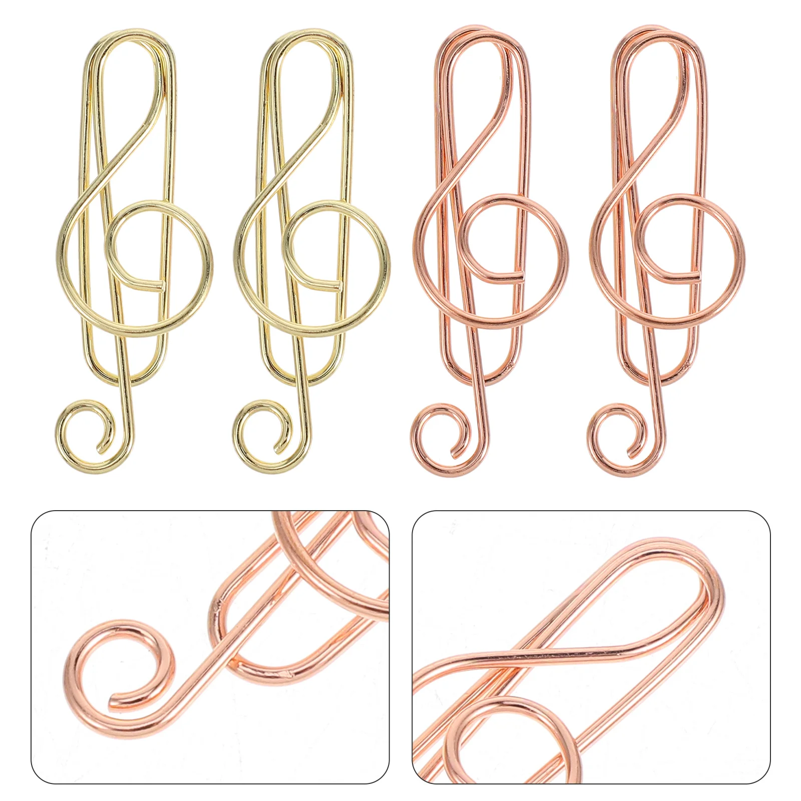 

Note Paper Clip Page Marking Clips Music Bookmark Students Desk Accessories Metal Fun Clamps Fancy Cute Paperclips