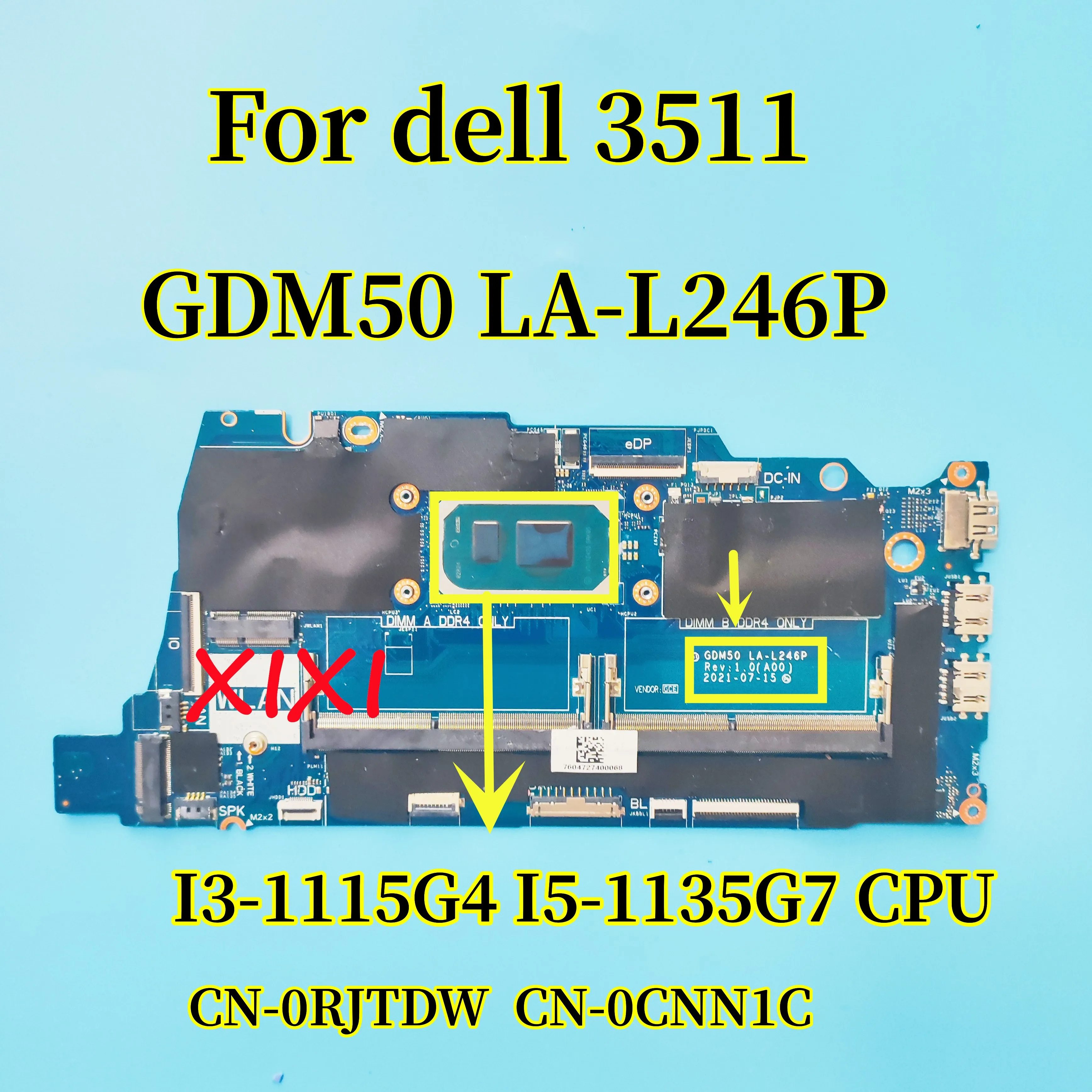 GDM50 LA-L246P Per Dell 3511: Recensione e Valutazione del Motherboard per Laptop