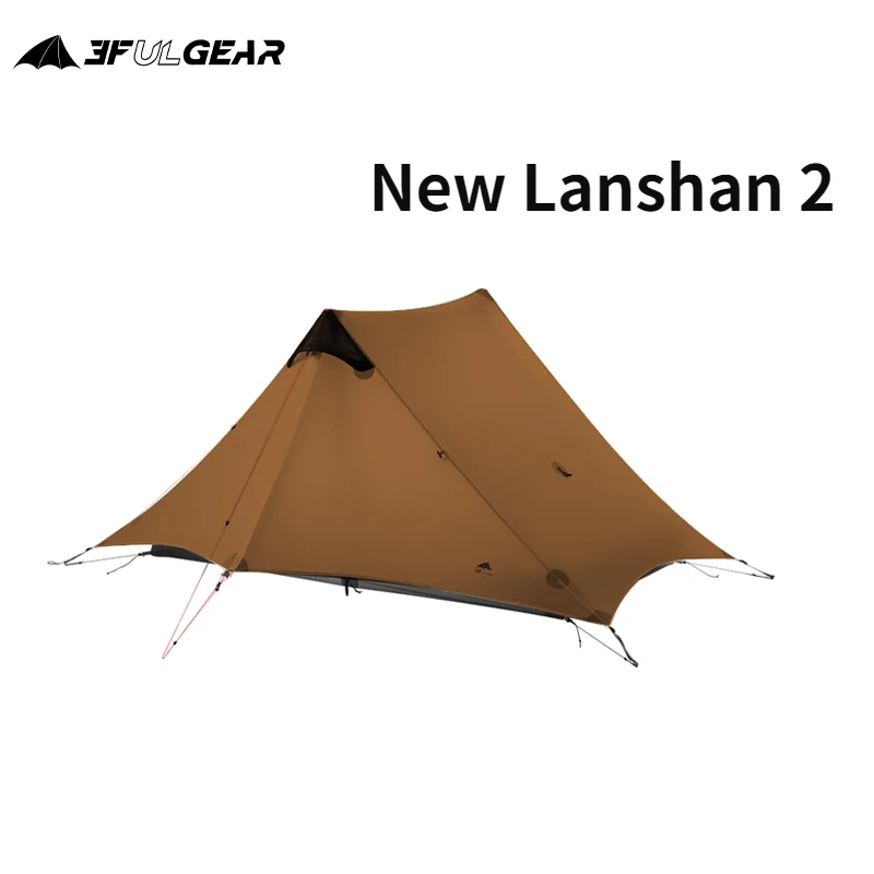 

3F UL GEAR Lanshan 2 2 Person 230cm Outdoor Camping Tent Ultralight Camping 3/4 Season 15D Silnylon Rodless Tent