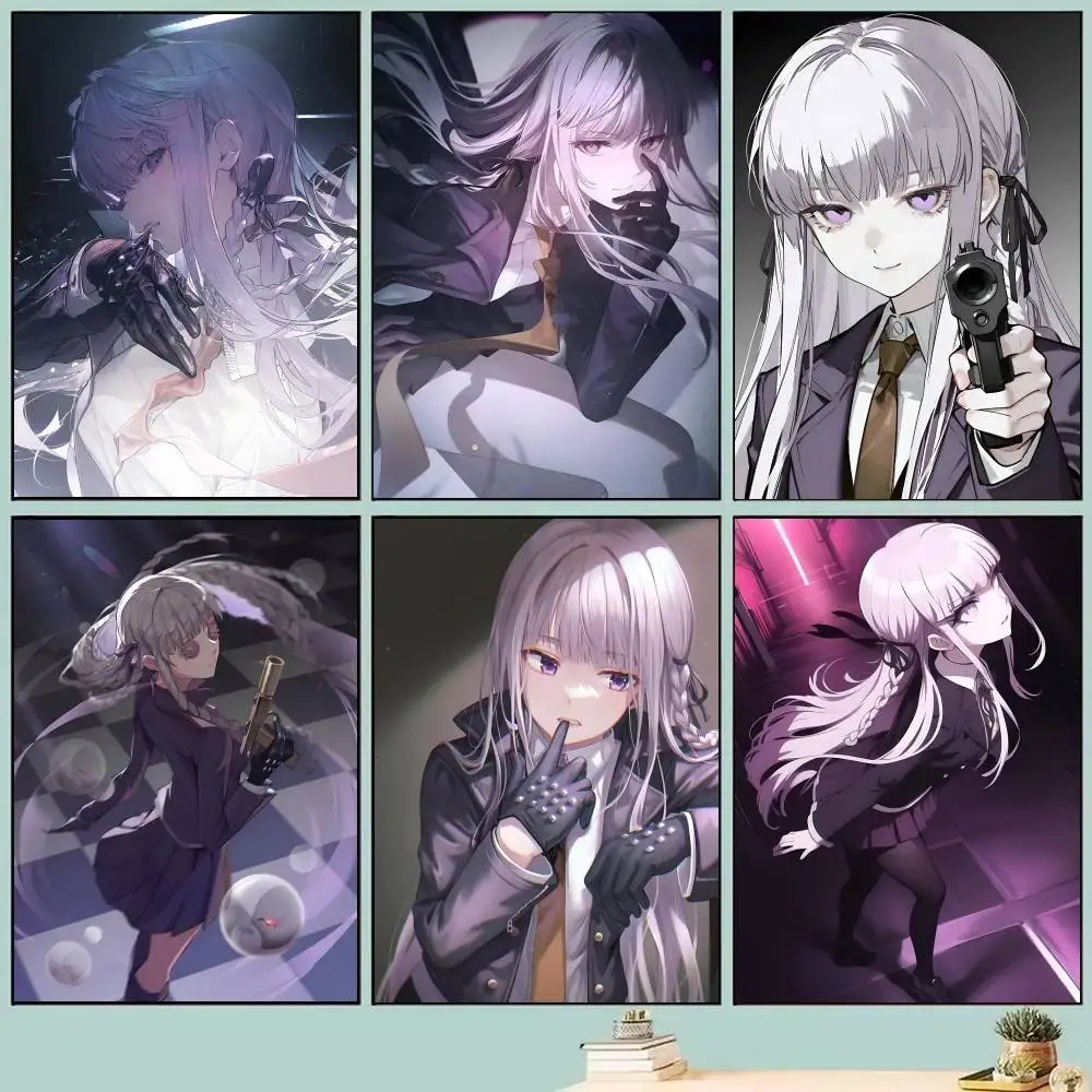 Anime D-Danganronpas Cute Girl Kirigiri Kyouko Posters Self Adhesive Waterproof Ideal For Living Room Bedroom Bar Decoration