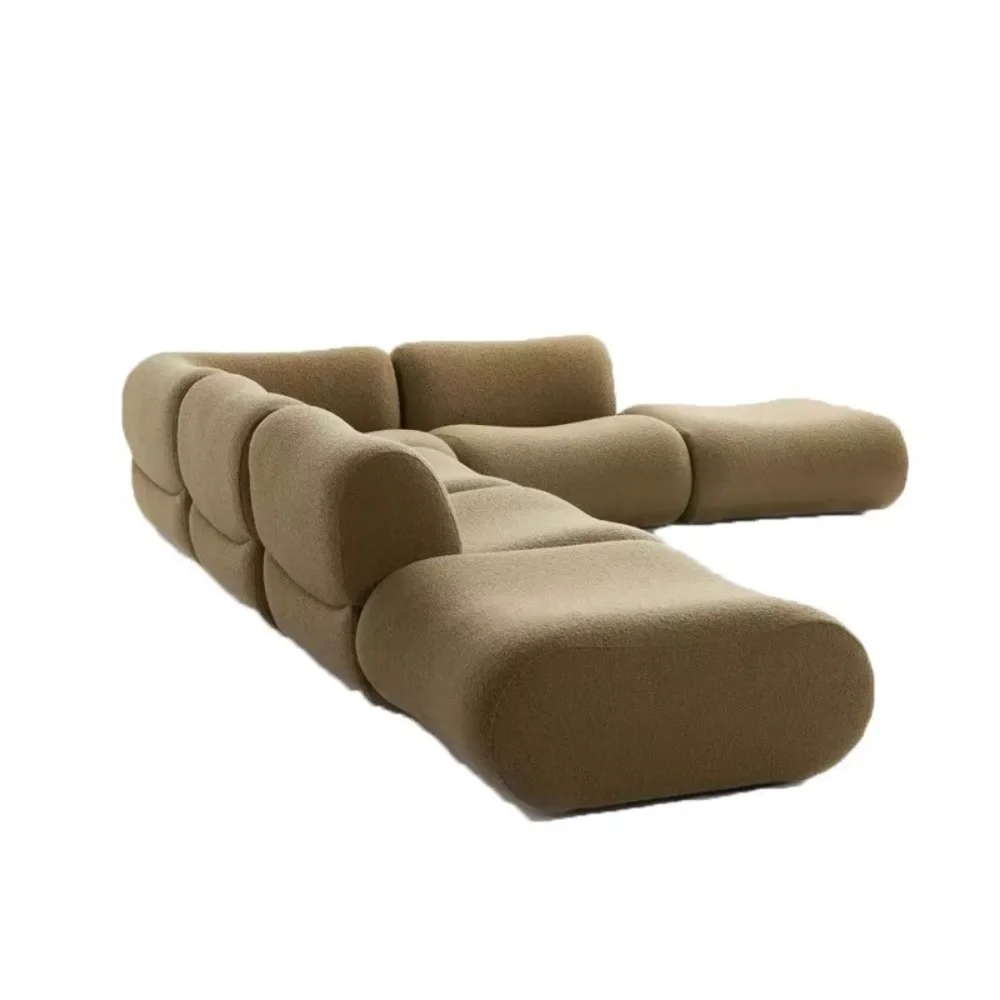Nordic wabi-sabi wind retro combination module sofa living room small
