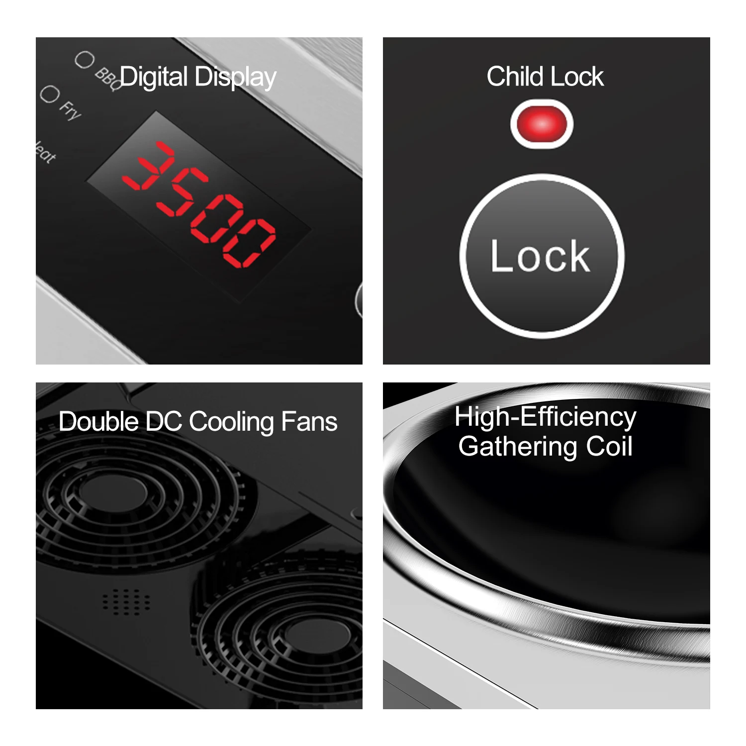 Высокоэффективная коммерческая индукционная плита с одной конфоркой мощностью 3500 Вт