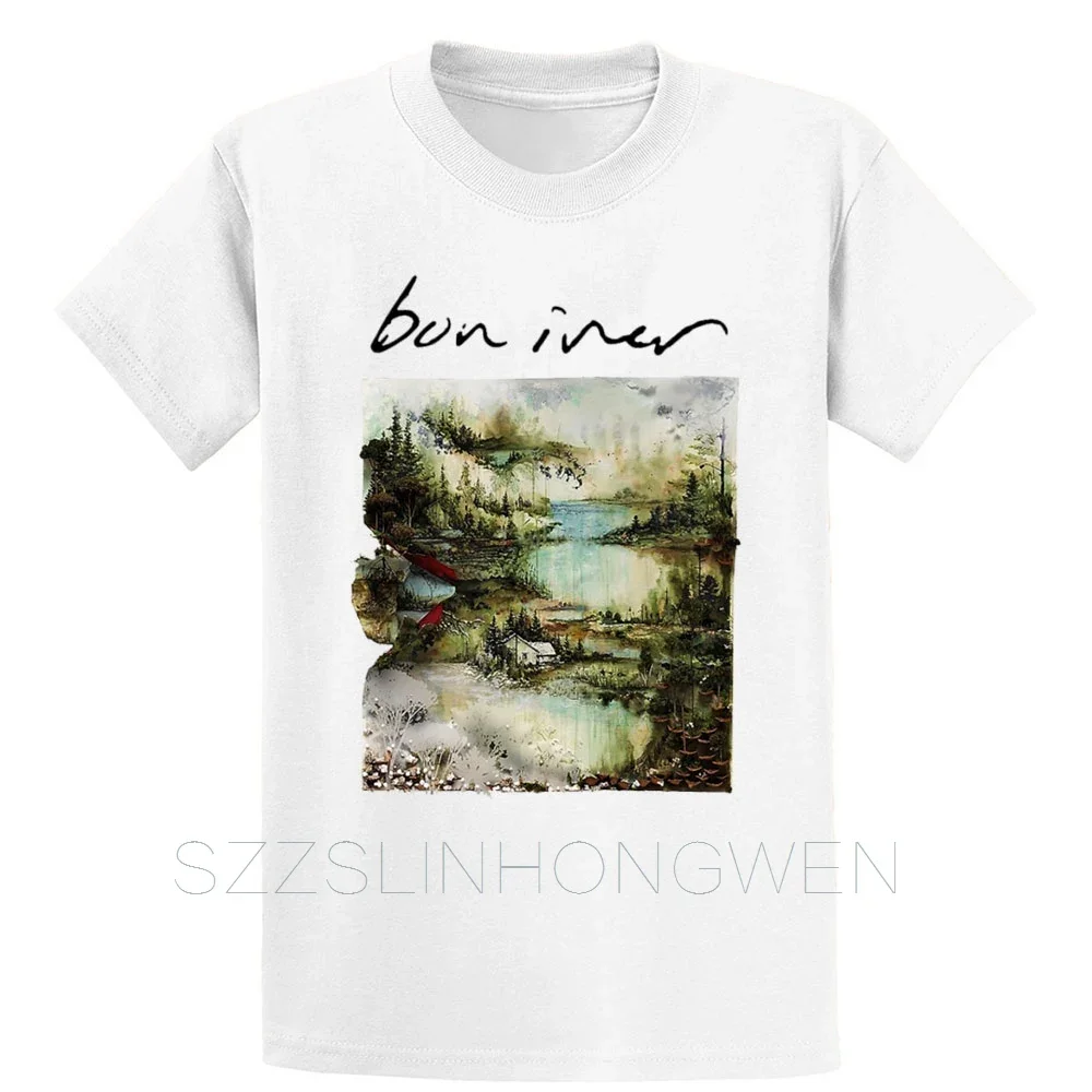 Bon Iver Radiohead Music Album Indie 22 In A Milli T Shirt Normal Spring Casual Over Size S-5XL Pattern Create Cotton Shirt