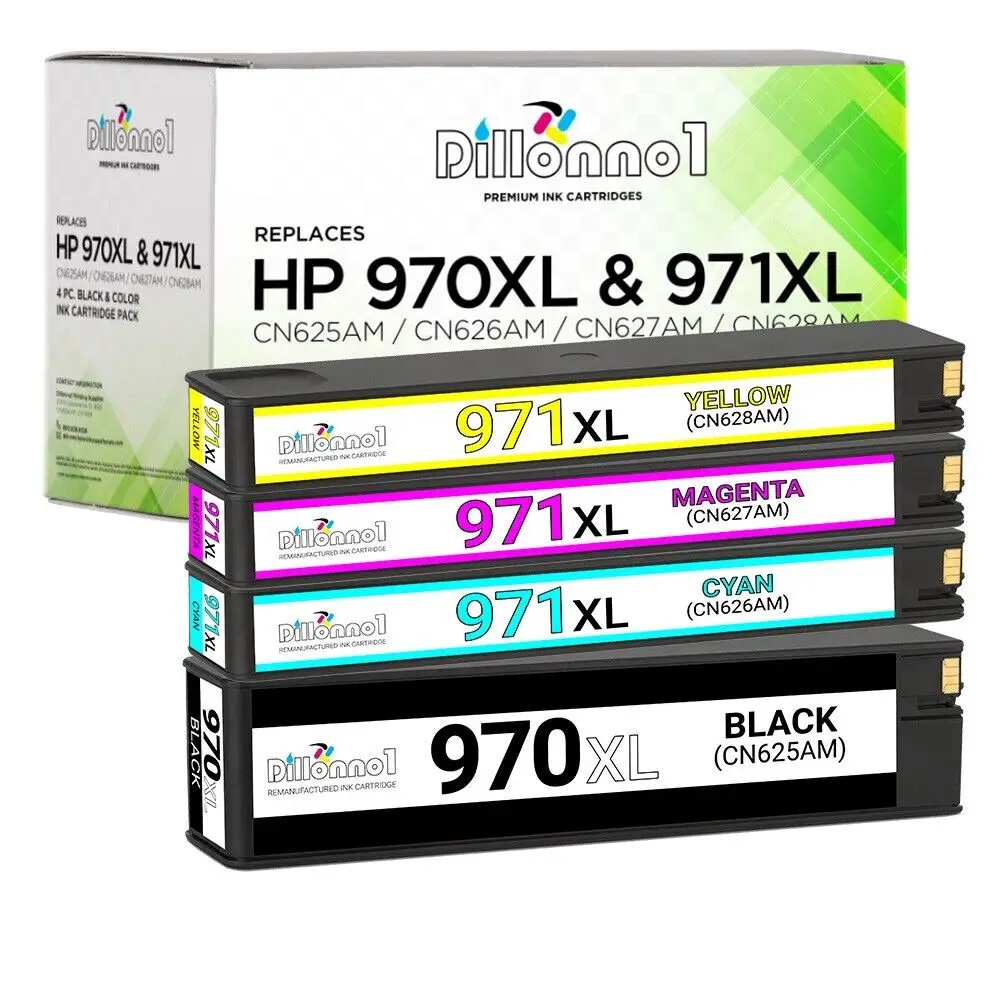 Confezione da 4 cartucce d'inchiostro HP 970XL 971XL per OfficeJet Pro X551dw X576dw