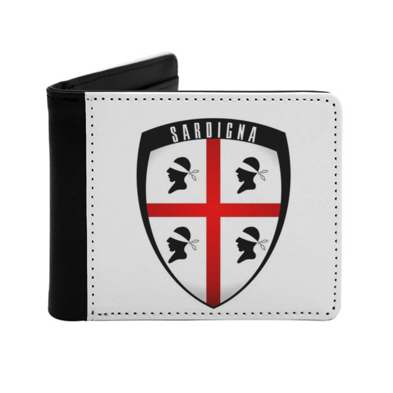 Sardinia Crest Short Men's Wallet Multifunction Purse Male Pu Leather Wallet Sardigna Sardinia Sardegna Sardinien Sardaigne