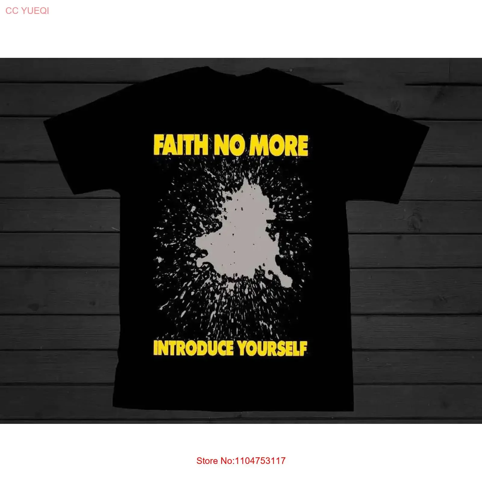 Vtg FAITH NO MORE Introduce Yourself Cotton Black All Size T Shirt IN629 vintage Washed streetwear Casual Soft