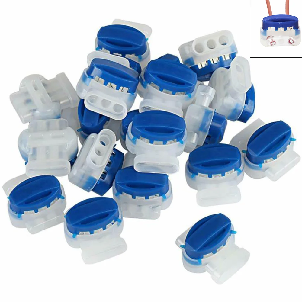 5Pcs Wire Electrical Data Communication Cable Waterproof Connector Terminal Block Water Moisture Resistance with Resin Conector