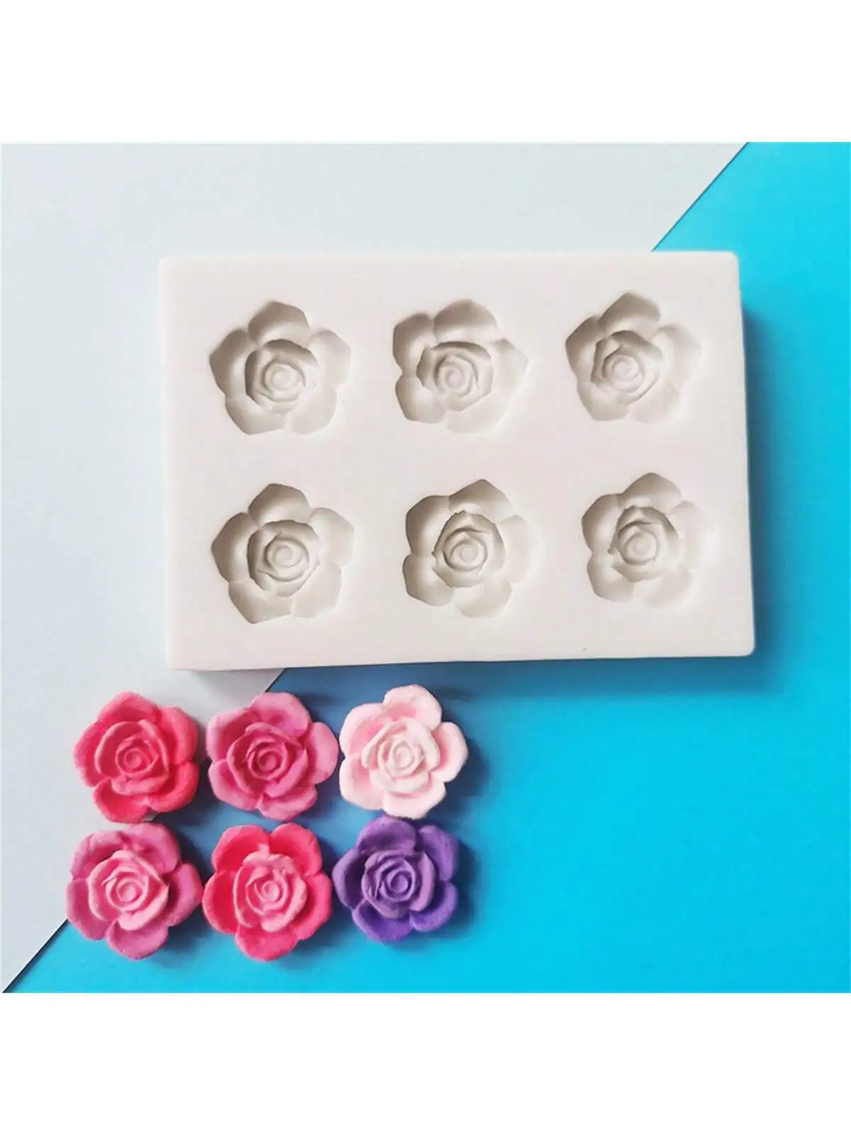 1pc, Rose Plum Shape Chocolate Mold, 3D Silicone Mold, Flower Shape Candy Mold, Fondant Mold, For DIY Cake Decorating Tool, Baki