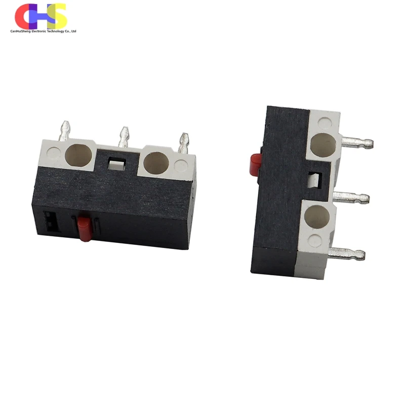 10pcs 1A/125V AC Micro Limit Switch 3Pin Suitable For Computer Mouse Buttons Tact switch Handle Length 13.5 Left/Right Bend Foot