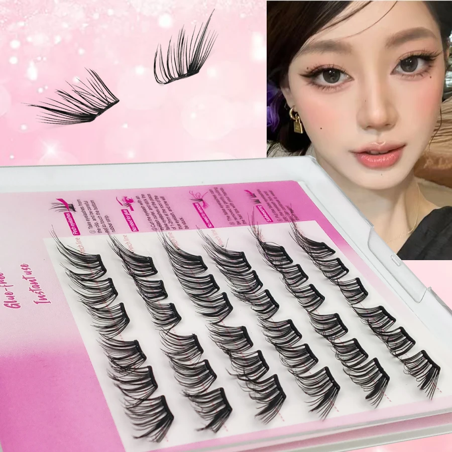 36 clusters of eyelash bundles DIY eyelash extension natural eyelash bundle extension glue free personal eyelashes, showcasing a