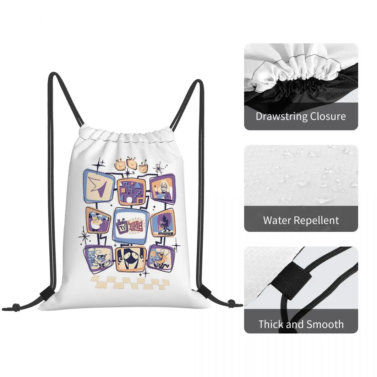 Deltarune Merch Backpacks Multi-function Drawstring Bundle Pocket Sports Bag Book Bags for Man Woman School