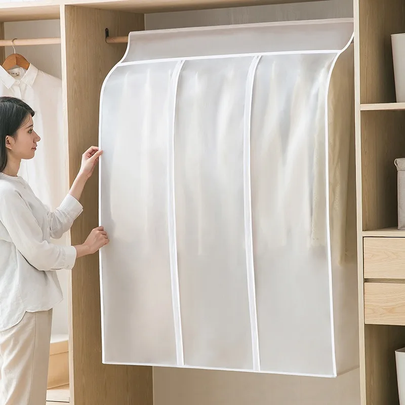 

Прозрачный подвесной пылезащитный чехол для одежды, костюм, сумка для хранения пальто, чехол-органайзер, гардероб, платье, одежда, подвесная пылезащитная сумка