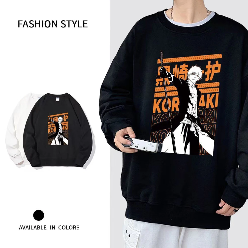 Bleach Anime Sweatshirts Oversized Men Pullover Tracksuit Women Long Sleeve Top Manga Graphic Winter Streetwear Couple Clothes