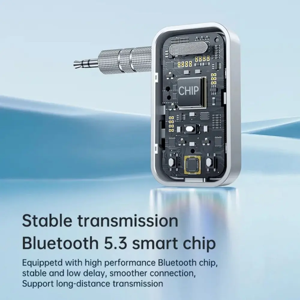 

2 in 1 Bluetooth 5.3 Receiver Transmitter Mini 3.5mm AUX Bluetooth Wireless Adapter LED Indicators Wireless