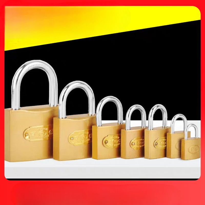 Imitation Copper Open Padlock Cabinet Lock Internet Bar Chassis Lock Dormitory Mailbox Lock Warehouse